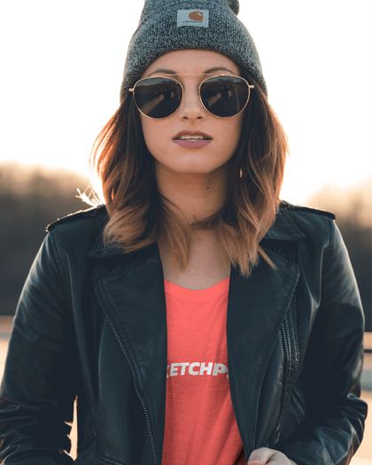 Sketchplay Tee, Coral